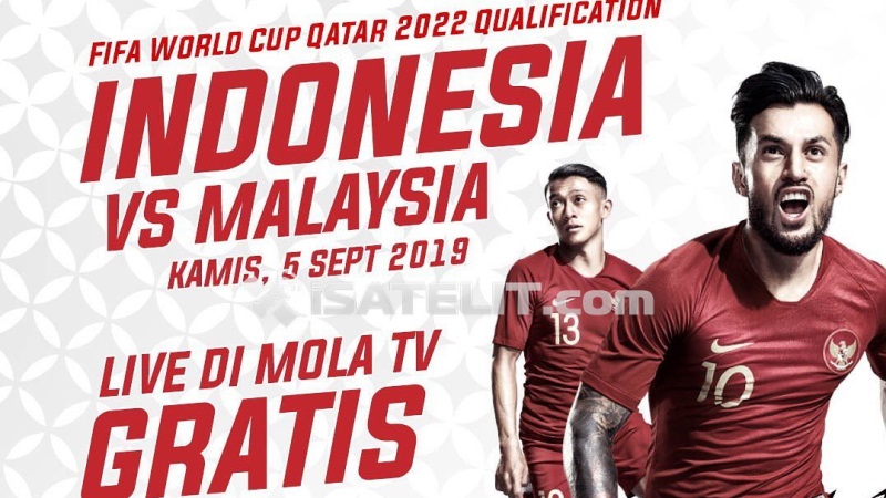 Mola TV Siarkan Laga Indonesia vs Malaysia Gratis