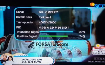 Frekuensi SCTV dan Indosiar Terbaru di Satelit Telkom 4